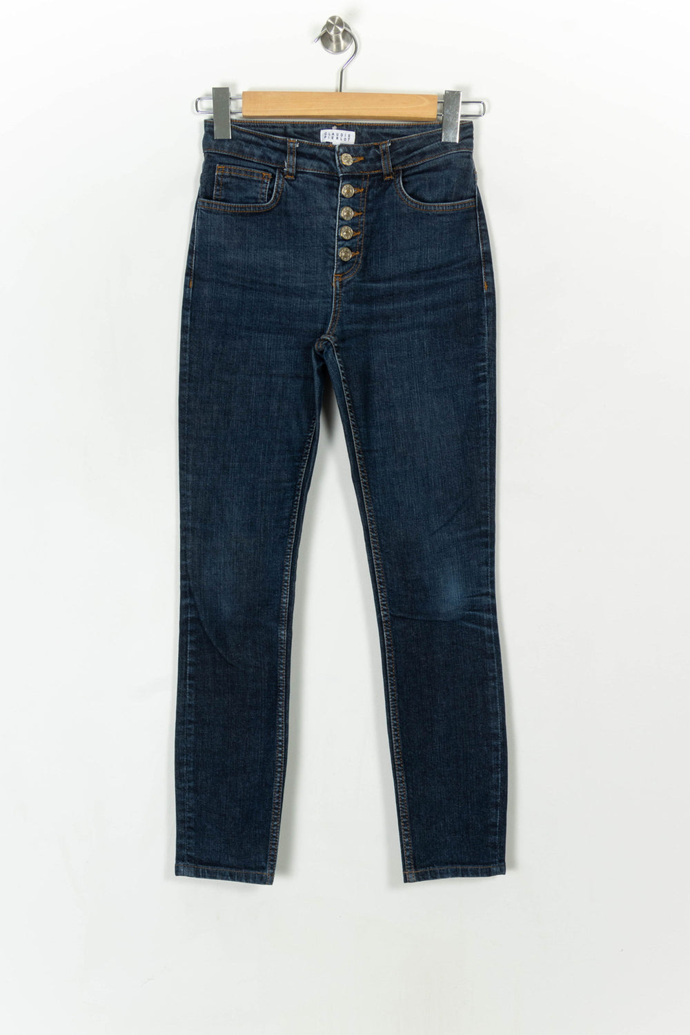 Jean Skinny Bleu - Taille XS/34 de la marque Claudie Pierlot | PARAD121586 - Vendu par Paradigme - Image 2