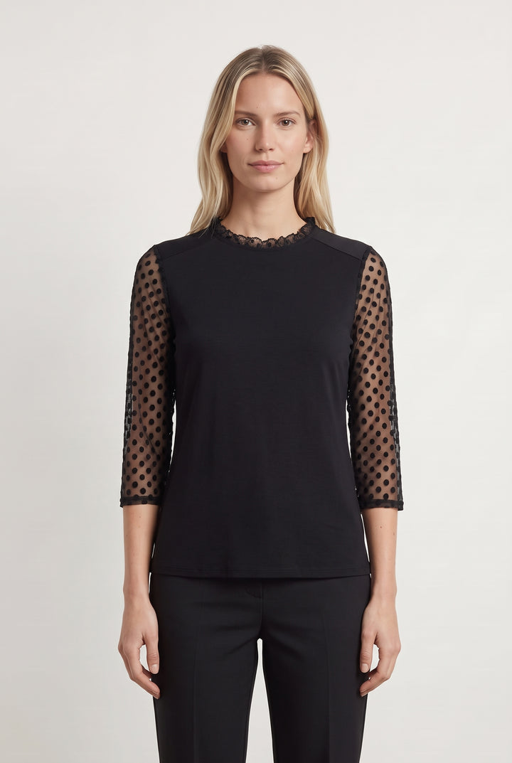 Blouse Noire - Taille S/36 de la marque Claudie Pierlot | PARAD121589 - Vendu par Paradigme - Image 1
