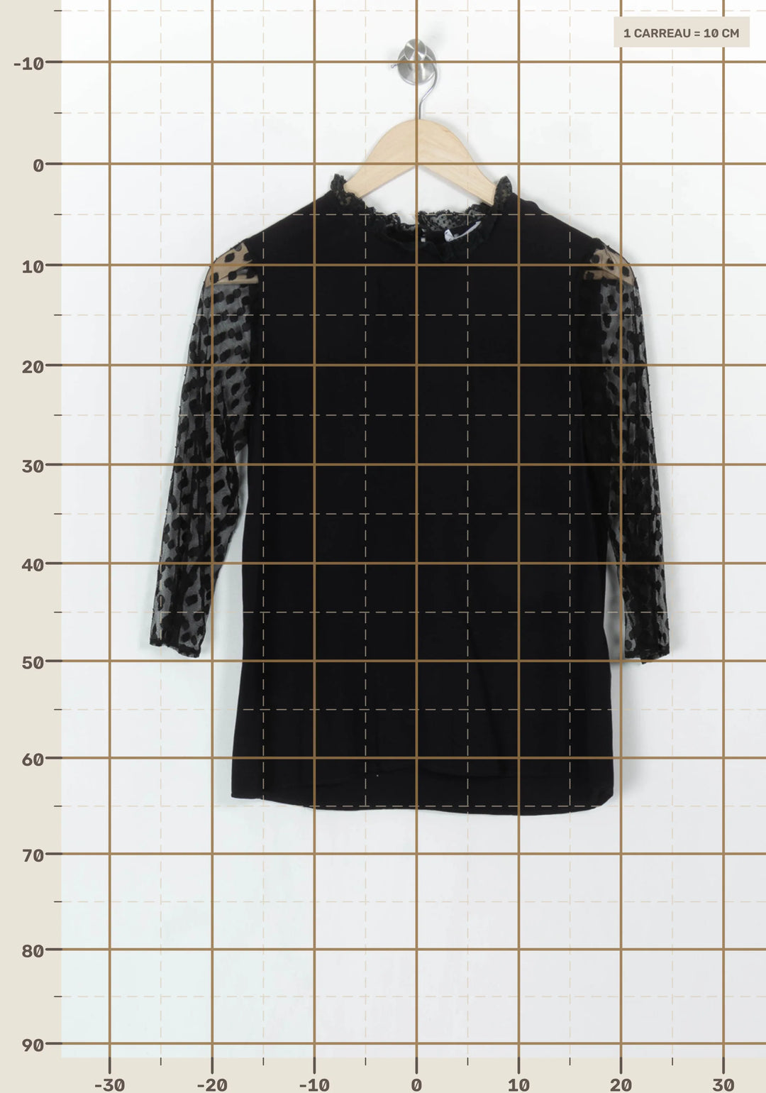 Blouse Noire - Taille S/36 de la marque Claudie Pierlot | PARAD121589 - Vendu par Paradigme - Image 4
