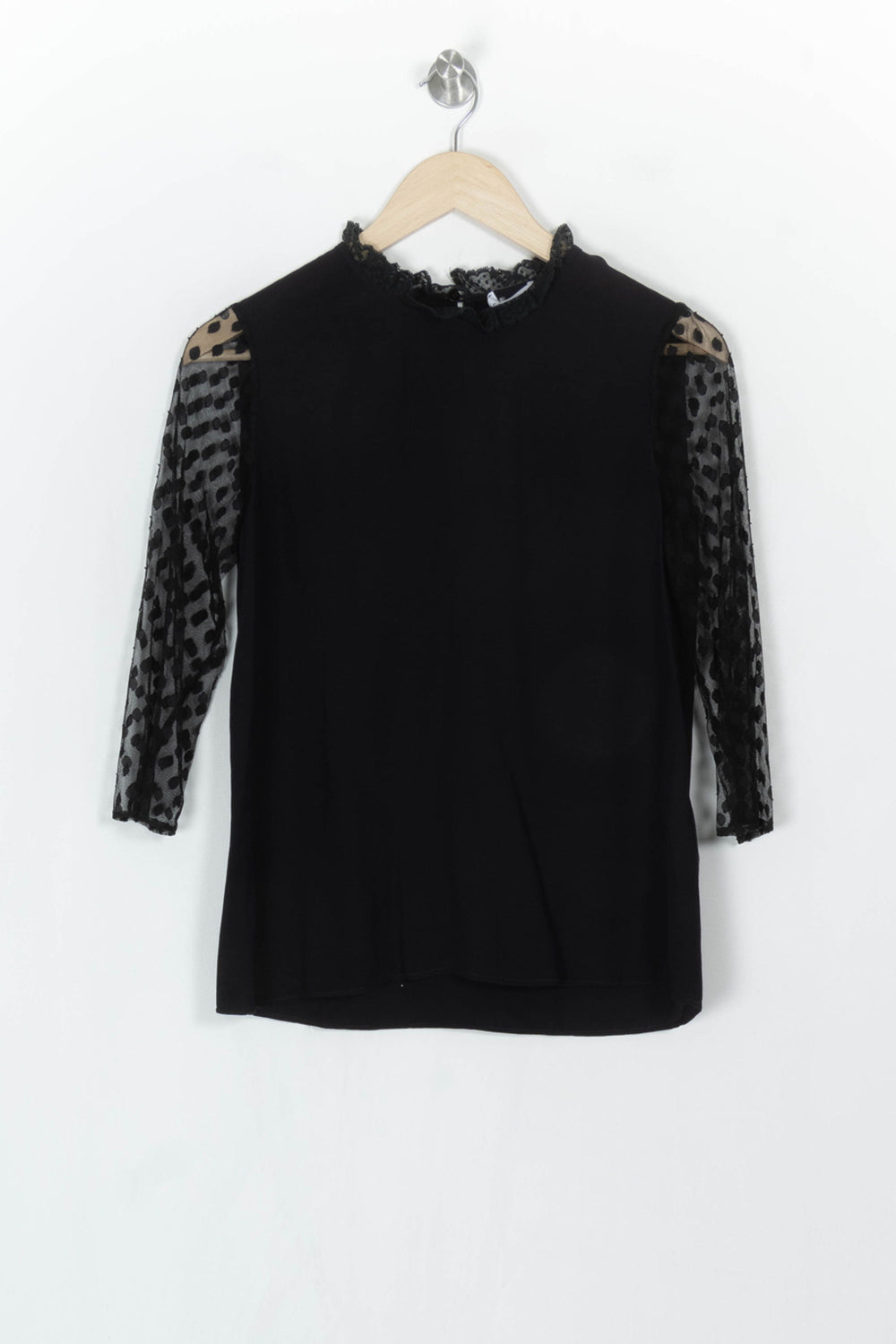 Blouse Noire - Taille S/36 de la marque Claudie Pierlot | PARAD121589 - Vendu par Paradigme - Image 2
