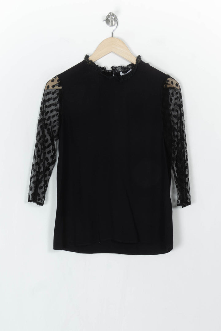 Blouse Noire - Taille S/36 de la marque Claudie Pierlot | PARAD121589 - Vendu par Paradigme - Image 2