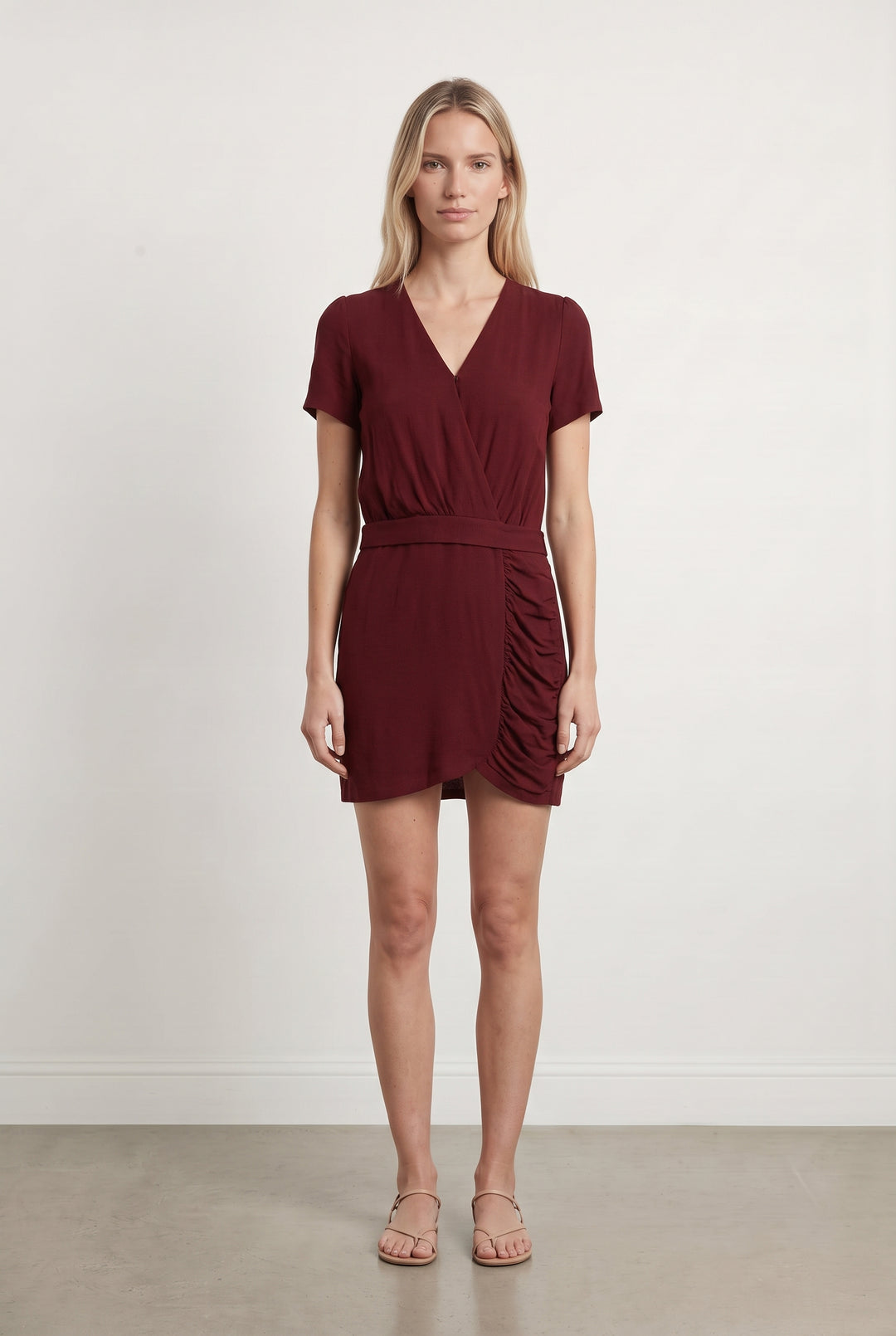 Robe Porte-feuille Bordeaux - Taille S/36 de la marque ba&amp;sh | PARAD121591 - Vendu par Paradigme - Image 1