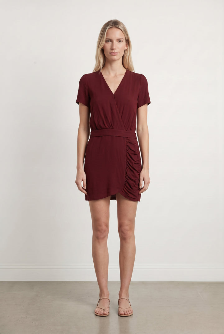 Robe Porte-feuille Bordeaux - Taille S/36 de la marque ba&amp;sh | PARAD121591 - Vendu par Paradigme - Image 1
