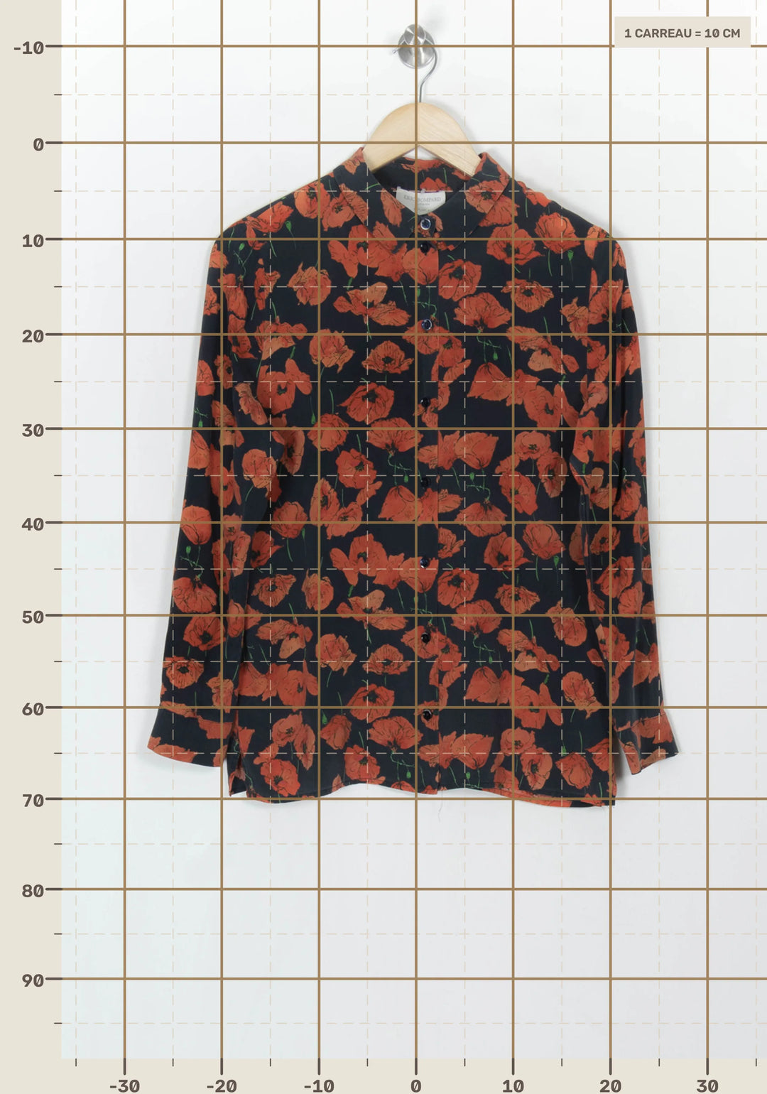 Chemise Noire et Orange - Taille S/36 de la marque Eric Bompard | PARAD121592 - Vendu par Paradigme - Image 4