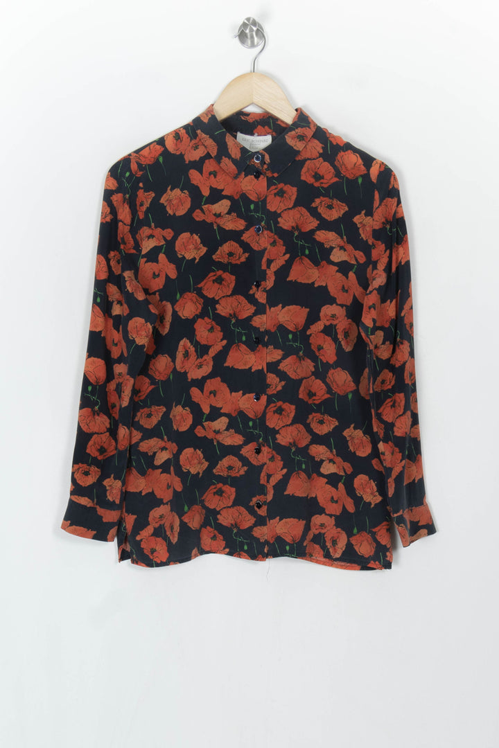Chemise Noire et Orange - Taille S/36 de la marque Eric Bompard | PARAD121592 - Vendu par Paradigme - Image 2
