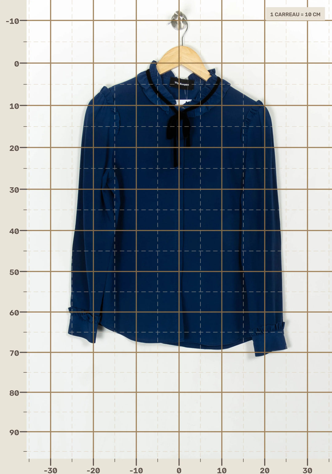 Blouse Bleue - Taille XS/34 de la marque The Kooples | PARAD121594 - Vendu par Paradigme - Image 4