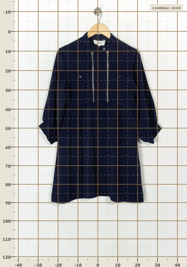 Robe Courte Bleue - Taille S/36 de la marque ba&amp;sh | PARAD121595 - Vendu par Paradigme - Image 4
