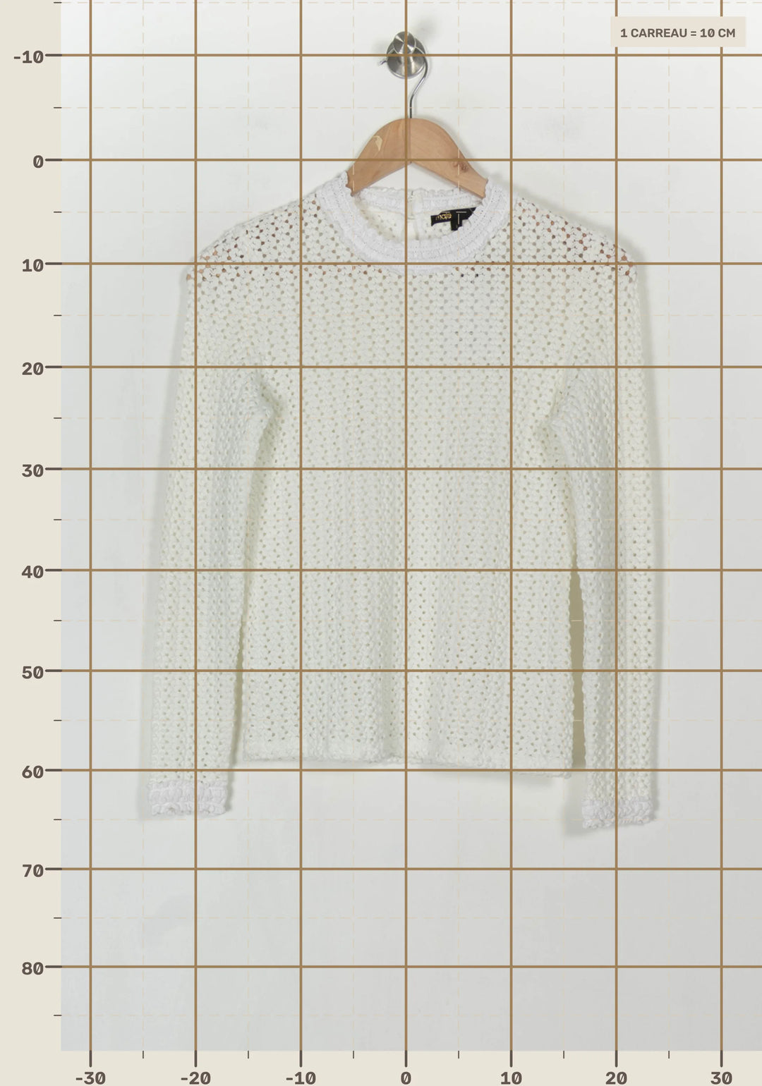 Blouse Blanche - Taille S/36 de la marque Maje | PARAD121596 - Vendu par Paradigme - Image 4