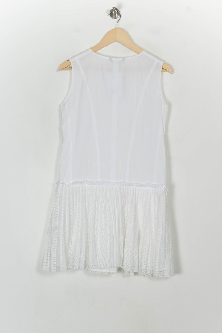 Robe Plissée Blanche - Taille M/38 de la marque Tara Jarmon | PARAD121601 - Vendu par Paradigme - Image 5