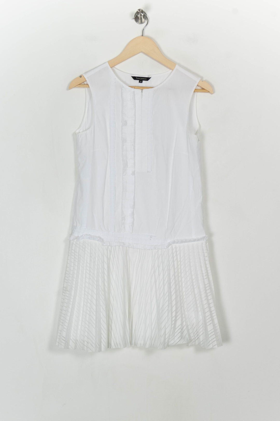 Robe Plissée Blanche - Taille M/38 de la marque Tara Jarmon | PARAD121601 - Vendu par Paradigme - Image 2