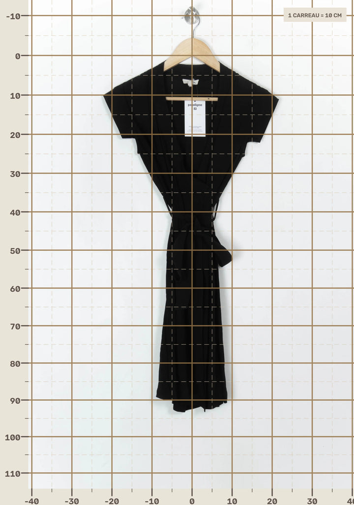 Robe Portefeuille Noire - Taille S/36 de la marque Soeur | PARAD121602 - Vendu par Paradigme - Image 4