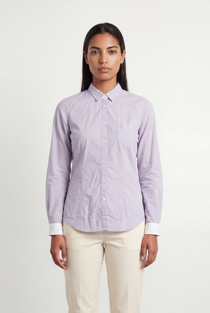 Chemise Violet et Blanche - Taille L/40 de la marque Zadig&amp;Voltaire | PARAD121605 - Vendu par Paradigme - Image 1