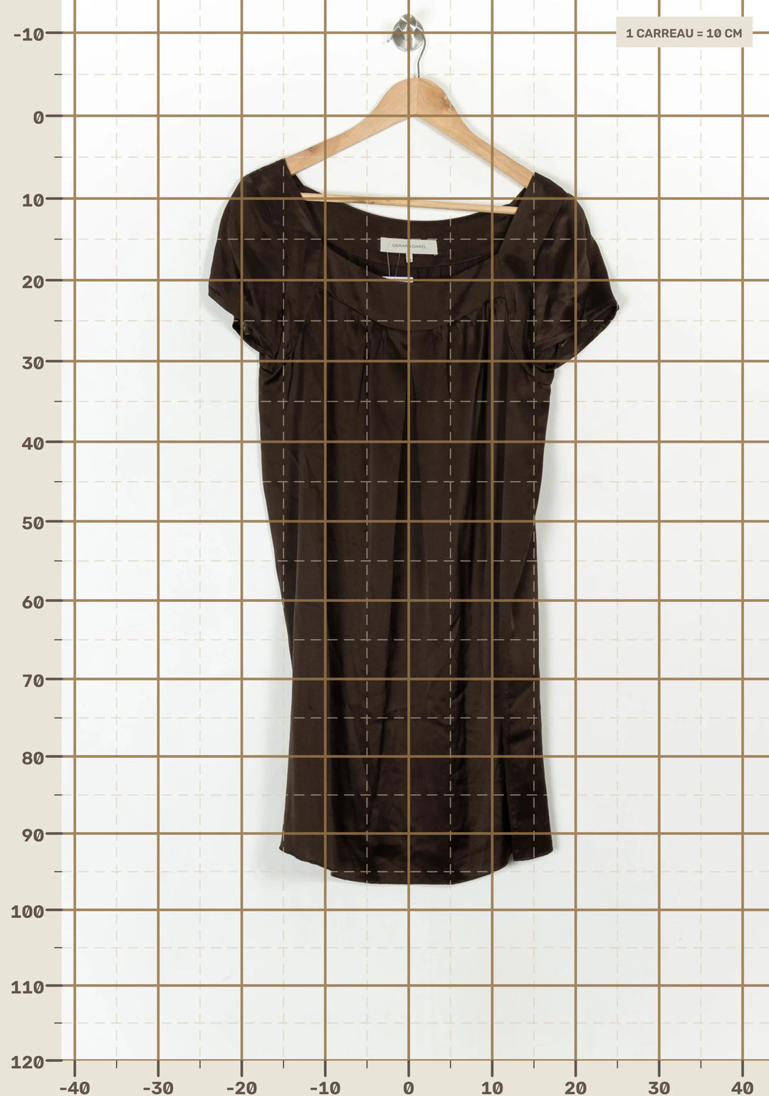 Robe Courte Marron - Taille M/38 de la marque Gerard Darel | PARAD121606 - Vendu par Paradigme - Image 4