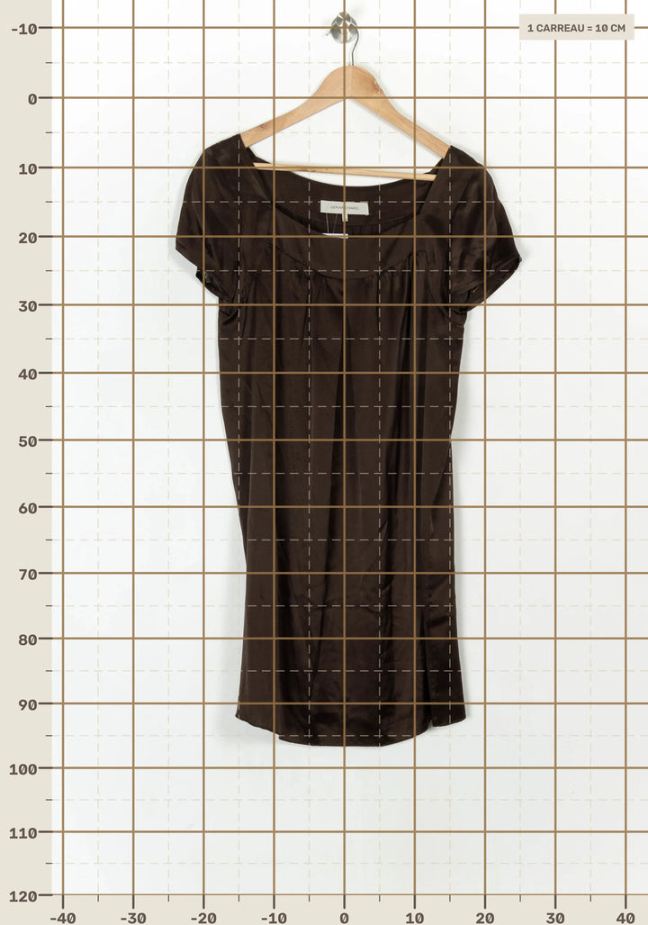Robe Courte Marron - Taille M/38 de la marque Gerard Darel | PARAD121606 - Vendu par Paradigme - Image 4