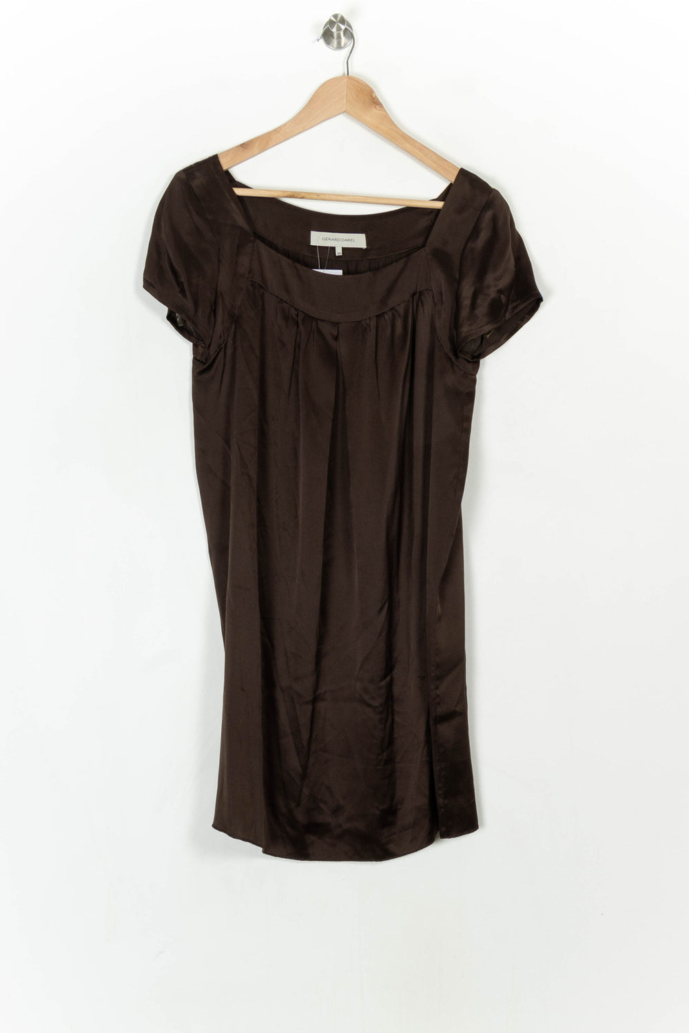 Robe Courte Marron - Taille M/38 de la marque Gerard Darel | PARAD121606 - Vendu par Paradigme - Image 2
