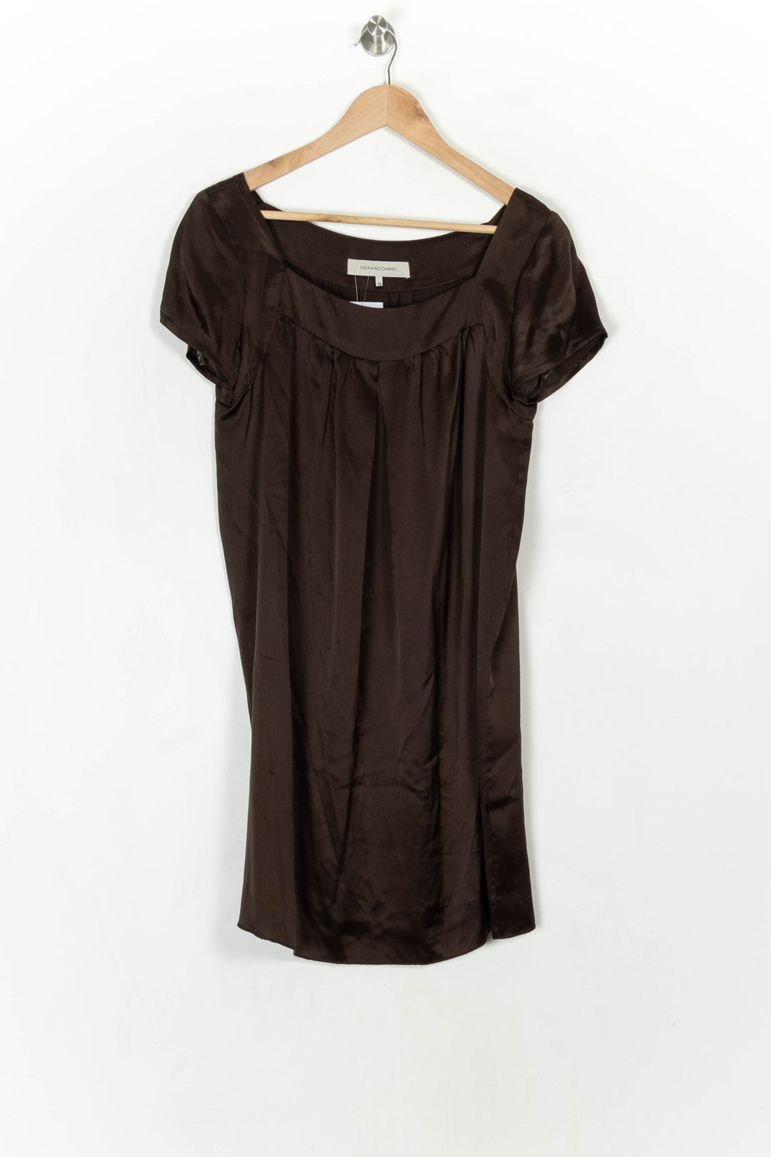 Robe Courte Marron - Taille M/38 de la marque Gerard Darel | PARAD121606 - Vendu par Paradigme - Image 2