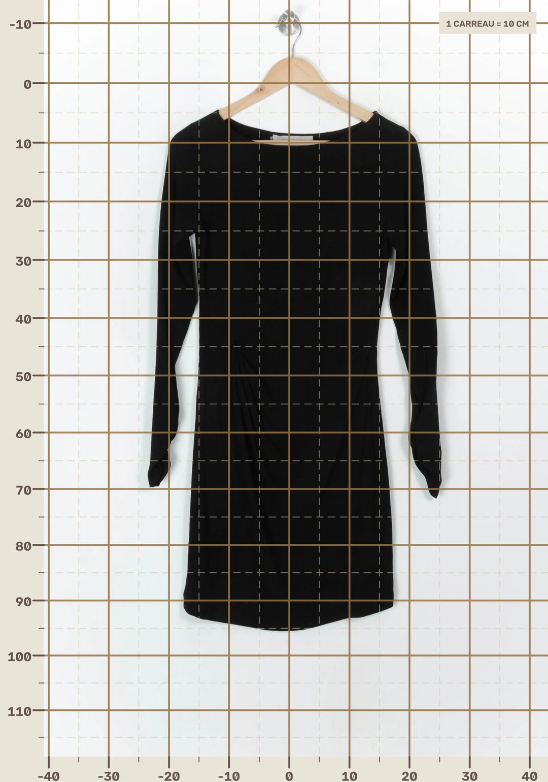 Robe Manche Longue Noire - Taille S/36 de la marque Gerard Darel | PARAD121612 - Vendu par Paradigme - Image 4