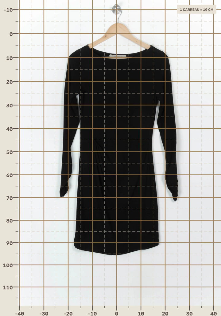Robe Manche Longue Noire - Taille S/36 de la marque Gerard Darel | PARAD121612 - Vendu par Paradigme - Image 4