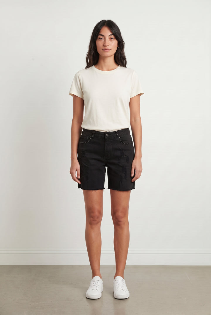 Short en Jean Noir - Taille M/38 de la marque Zadig&amp;Voltaire | PARAD121613 - Vendu par Paradigme - Image 1
