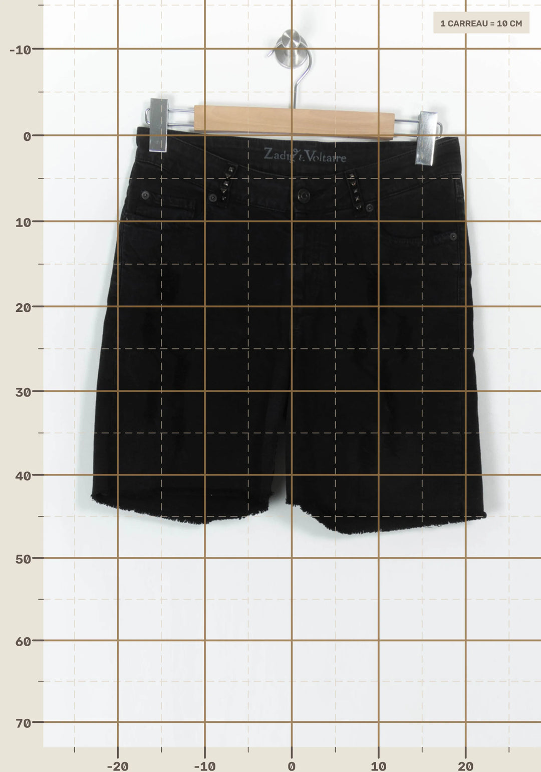 Short en Jean Noir - Taille M/38 de la marque Zadig&amp;Voltaire | PARAD121613 - Vendu par Paradigme - Image 4