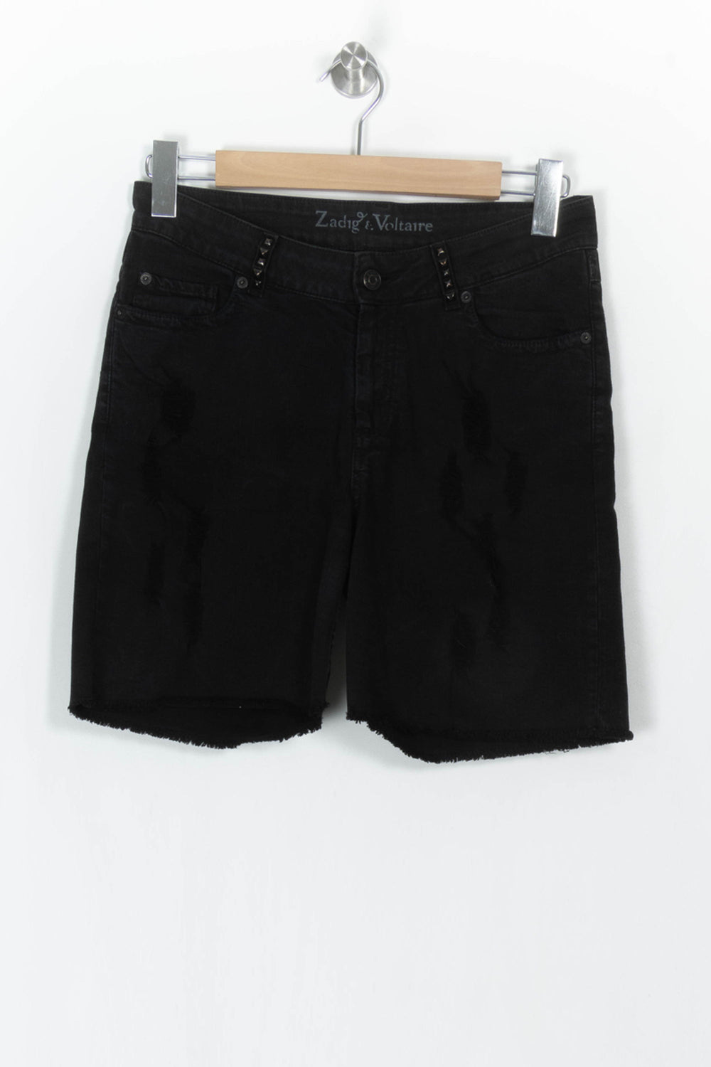 Short en Jean Noir - Taille M/38 de la marque Zadig&Voltaire | PARAD121613 - Vendu par Paradigme - Image 2