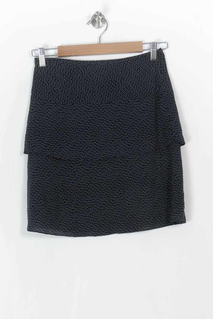 Jupe Courte Noire à Pois Blancs - Taille S/36 de la marque Caroll | PARAD121616 - Vendu par Paradigme - Image 5