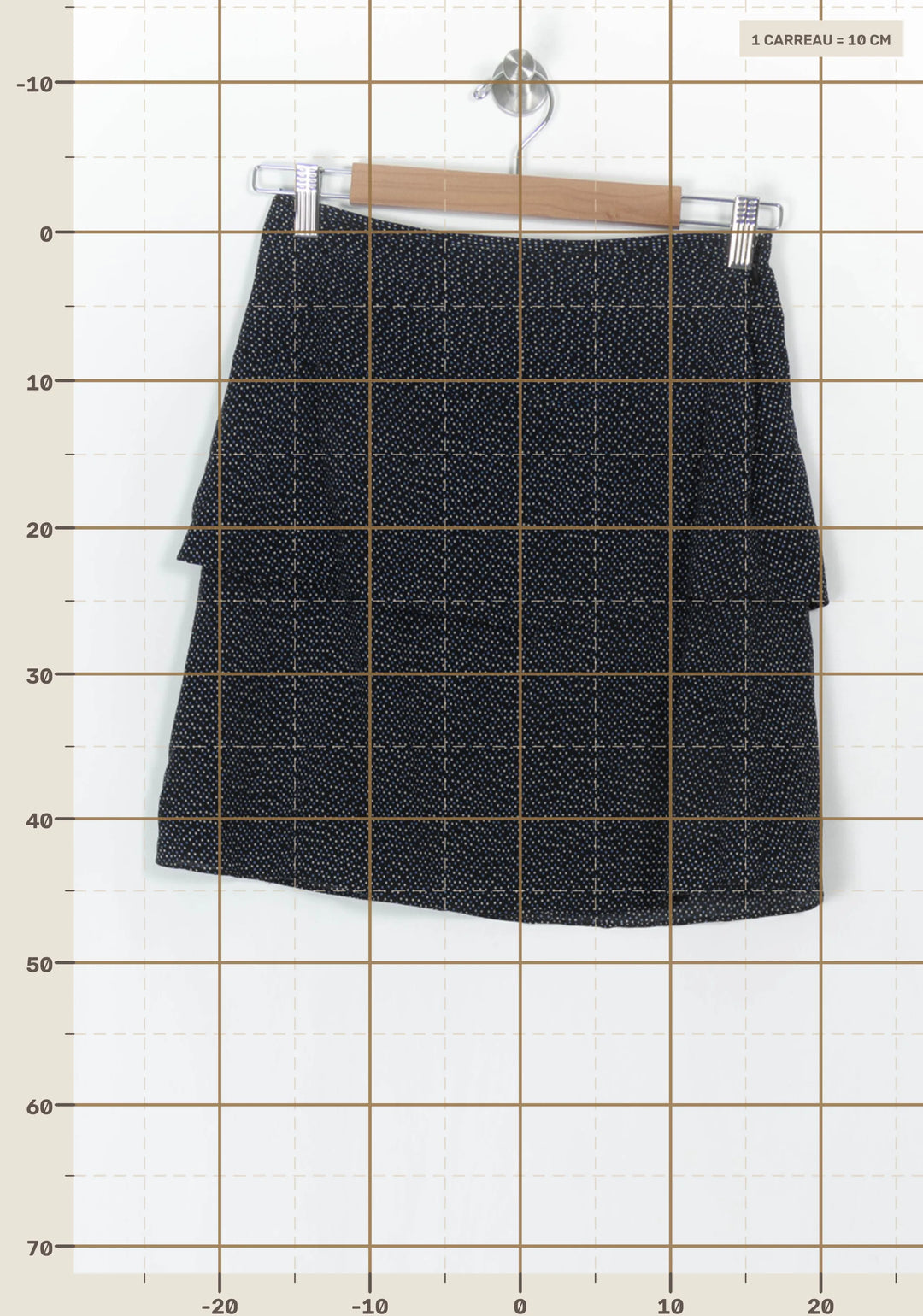 Jupe Courte Noire à Pois Blancs - Taille S/36 de la marque Caroll | PARAD121616 - Vendu par Paradigme - Image 4