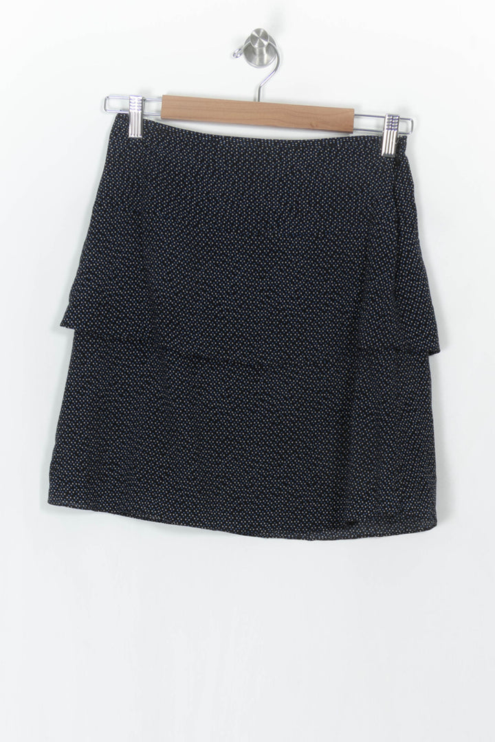 Jupe Courte Noire à Pois Blancs - Taille S/36 de la marque Caroll | PARAD121616 - Vendu par Paradigme - Image 2