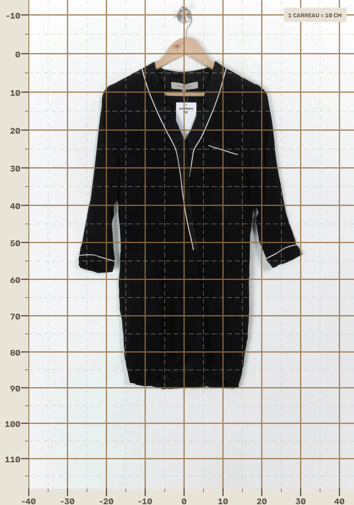 Robe Chemise Noire - Taille S/36 de la marque Gerard Darel | PARAD121617 - Vendu par Paradigme - Image 4