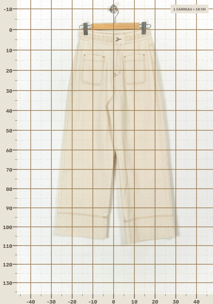 Pantalon Large Beige - Taille S/36 de la marque Suncoo | PARAD121624 - Vendu par Paradigme - Image 4