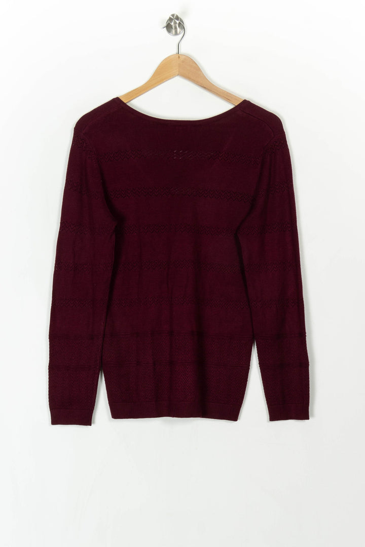 Pull Bordeaux - Taille L/40 de la marque Maison 123 | PARAD121626 - Vendu par Paradigme - Image 5