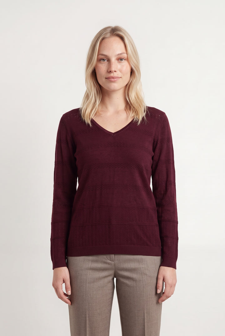 Pull Bordeaux - Taille L/40 de la marque Maison 123 | PARAD121626 - Vendu par Paradigme - Image 1