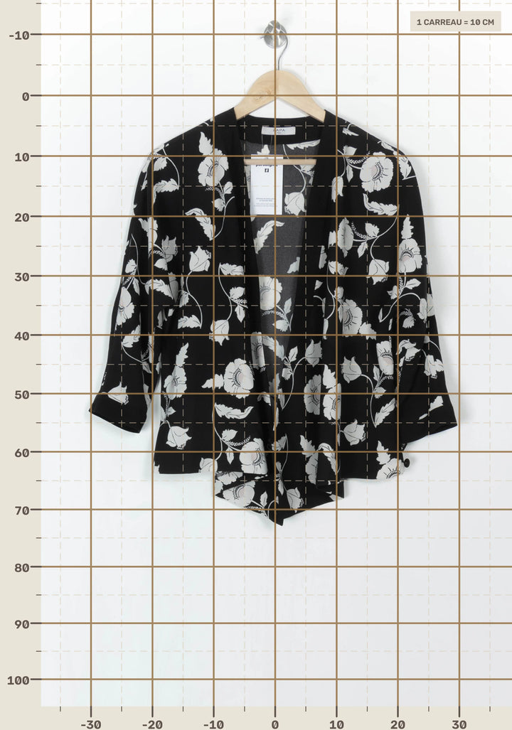 Kimono Noir et Blanc - Taille S/36 de la marque ZAPA | PARAD121630 - Vendu par Paradigme - Image 4