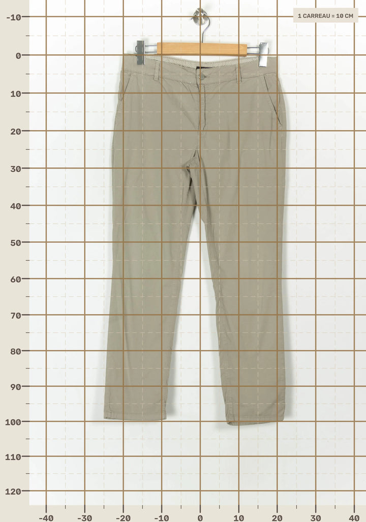 Pantalon Chino Beige - Taille XL/42 de la marque Maison 123 | PARAD121635 - Vendu par Paradigme - Image 4