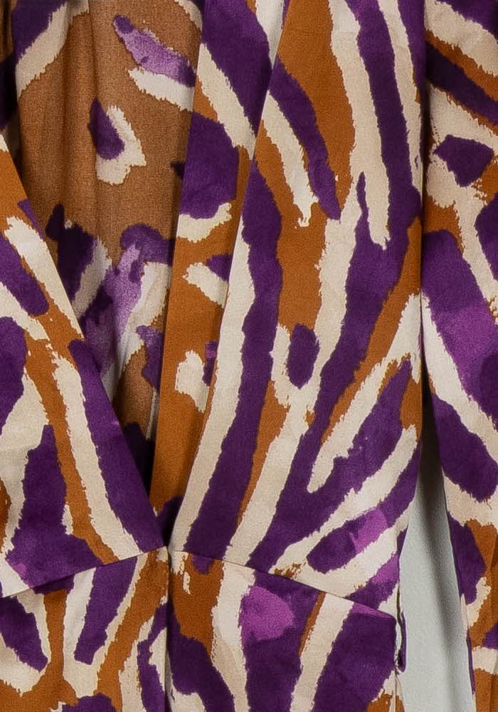 Robe Portefeuille Marron et Violet - Taille S/36 de la marque La Petite Etoile | PARAD121640 - Vendu par Paradigme - Image 3