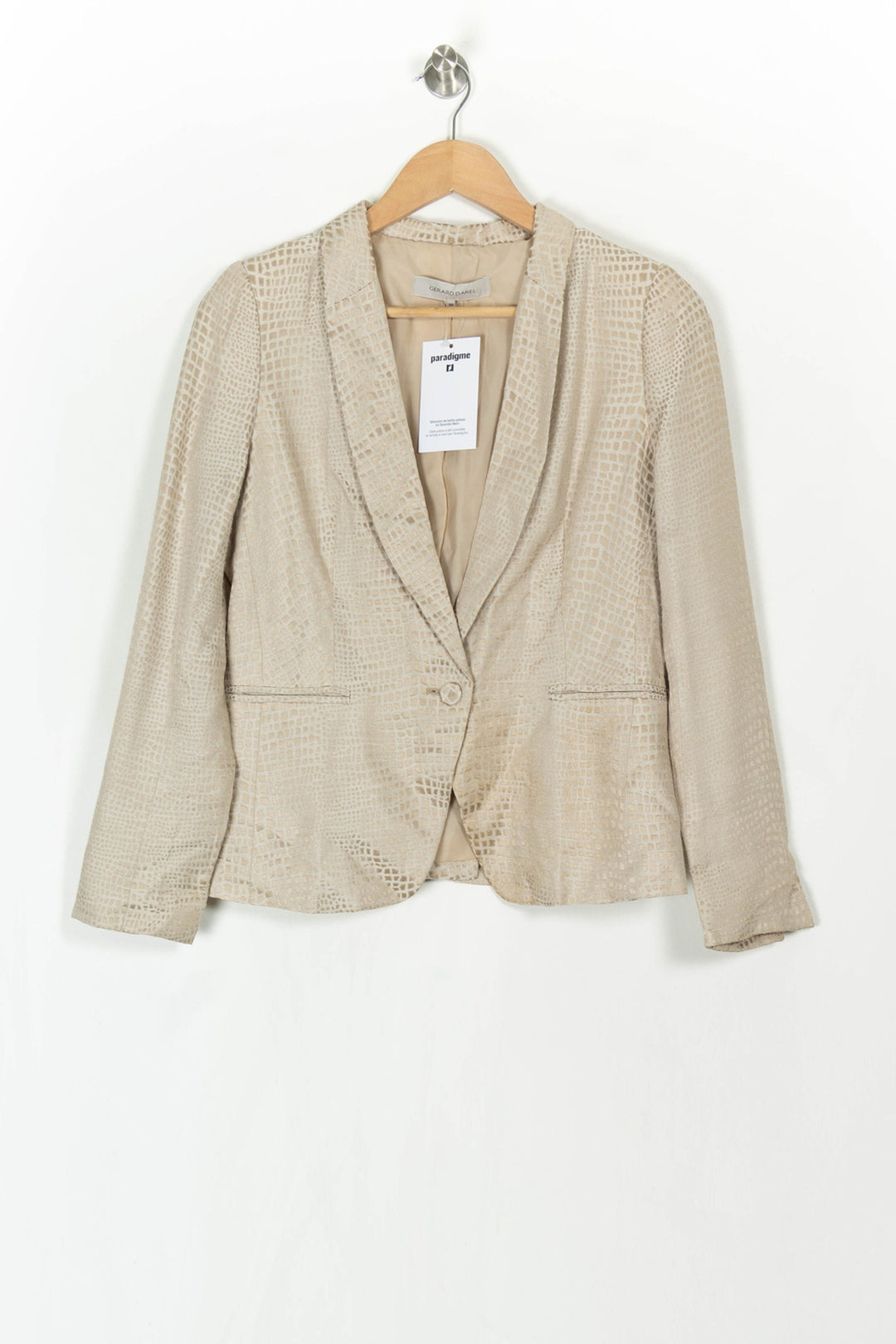 Blazer Beige - Taille S/36 de la marque Gerard Darel | PARAD121641 - Vendu par Paradigme - Image 2