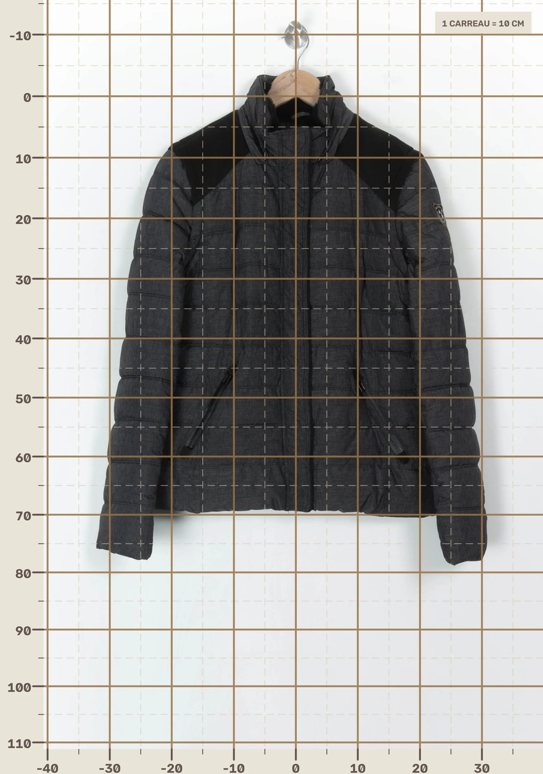 Doudoune Grise et Noire - Taille L/40 de la marque Sud express | PARAD121643 - Vendu par Paradigme - Image 4