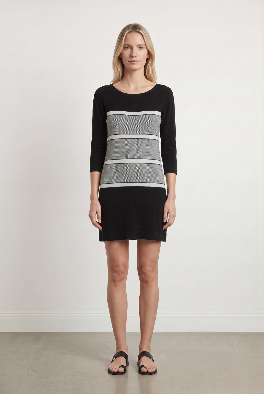 Robe Maille Noire et Grise - Taille XS/34 de la marque Comptoir des Cotonniers | PARAD121649 - Vendu par Paradigme - Image 1