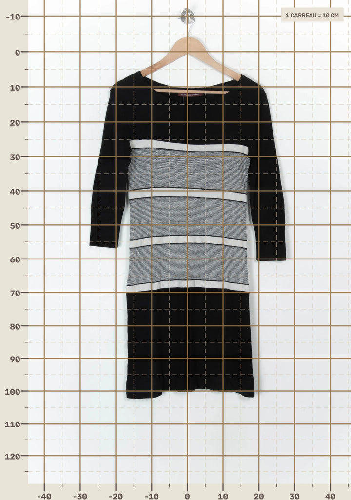 Robe Maille Noire et Grise - Taille XS/34 de la marque Comptoir des Cotonniers | PARAD121649 - Vendu par Paradigme - Image 4