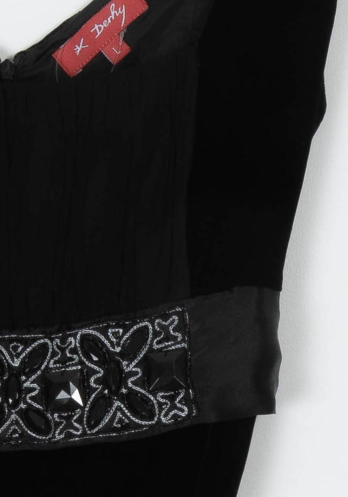 Robe Midi Noire - Taille L/40 de la marque Derhy | PARAD121651 - Vendu par Paradigme - Image 3