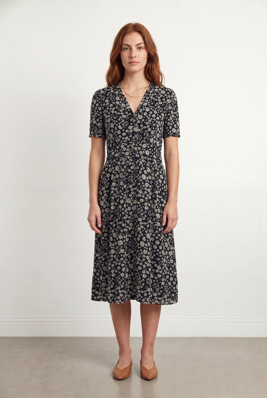 Robe Midi Noire et Blanche - Taille M/38 de la marque Gerard Darel | PARAD121655 - Vendu par Paradigme - Image 1