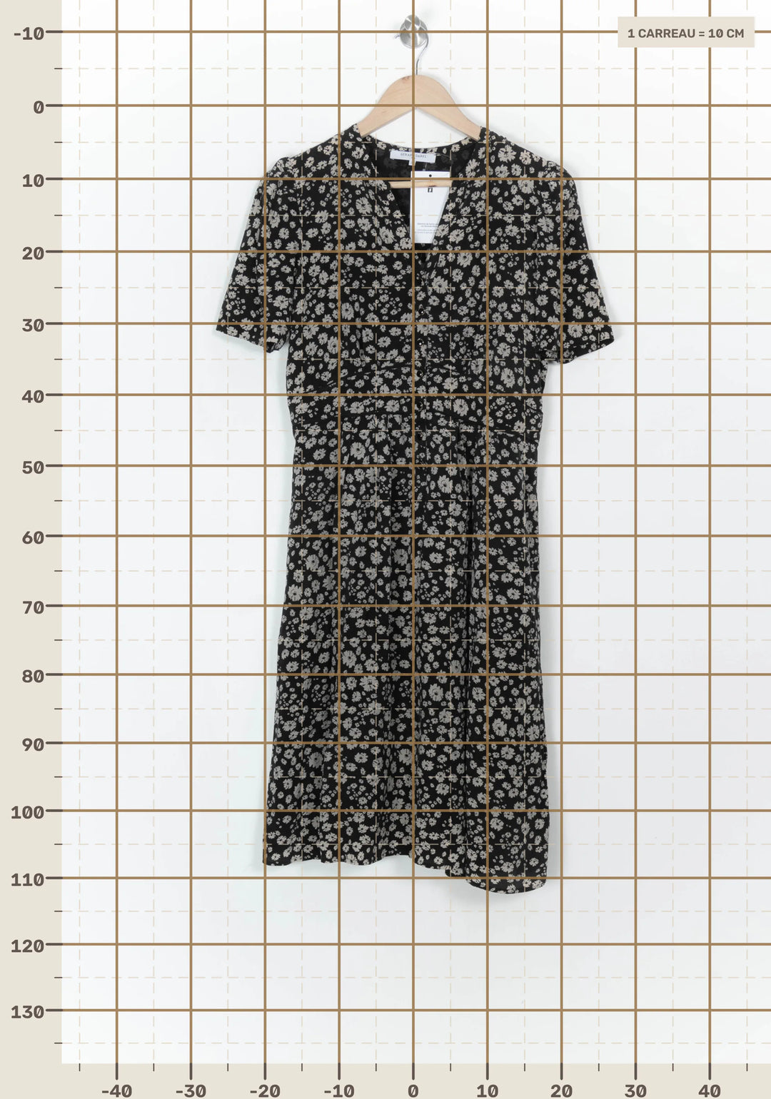 Robe Midi Noire et Blanche - Taille M/38 de la marque Gerard Darel | PARAD121655 - Vendu par Paradigme - Image 4