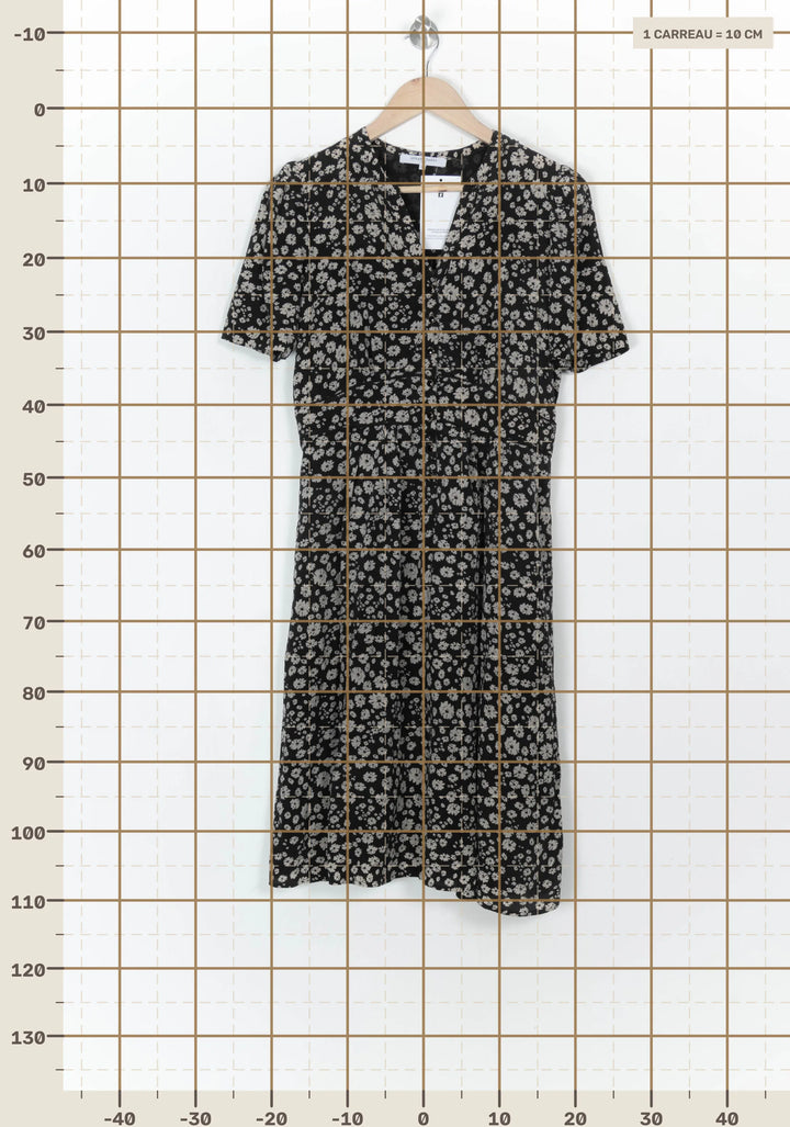 Robe Midi Noire et Blanche - Taille M/38 de la marque Gerard Darel | PARAD121655 - Vendu par Paradigme - Image 4