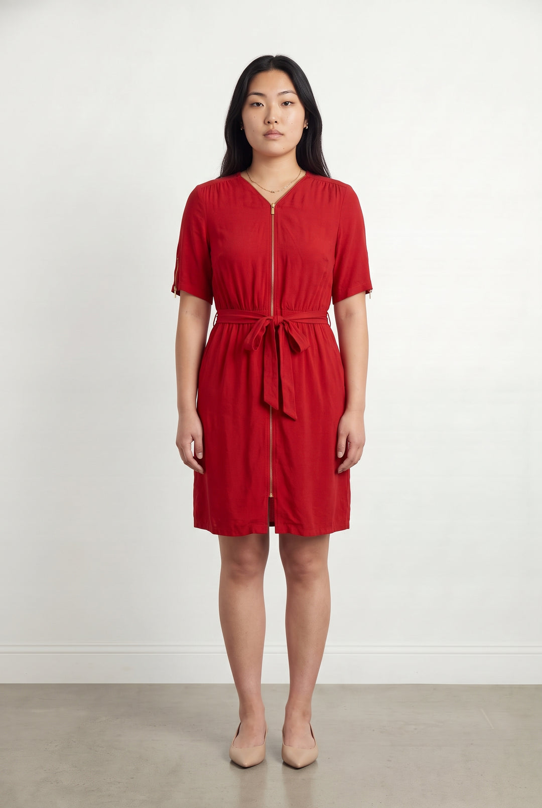Robe Midi Rouge - Taille XL/42 de la marque Sud express | PARAD121667 - Vendu par Paradigme - Image 1