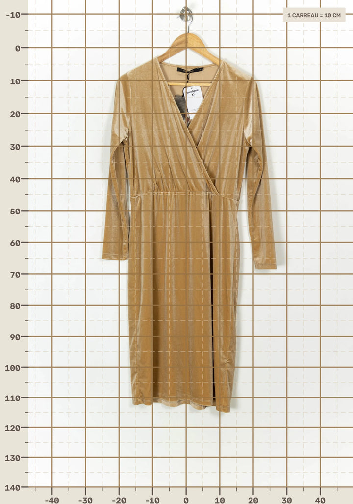 Robe Longue Dorée - Taille L/40 de la marque La Fée Maraboutée | PARAD121670 - Vendu par Paradigme - Image 4