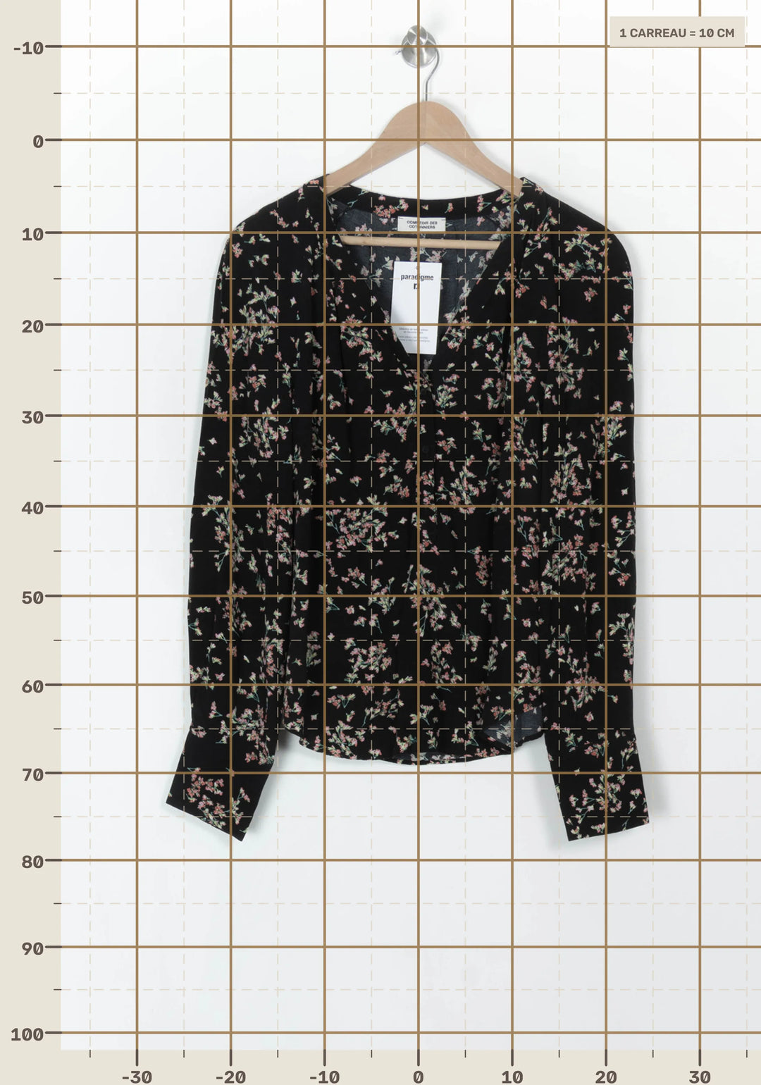 Blouse Noire et Fleurie - Taille XL/42 de la marque Comptoir des Cotonniers | PARAD121680 - Vendu par Paradigme - Image 4