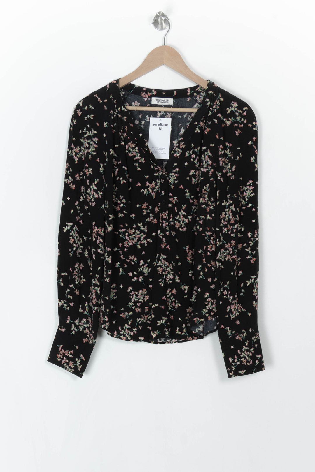 Blouse Noire et Fleurie - Taille XL/42 de la marque Comptoir des Cotonniers | PARAD121680 - Vendu par Paradigme - Image 2