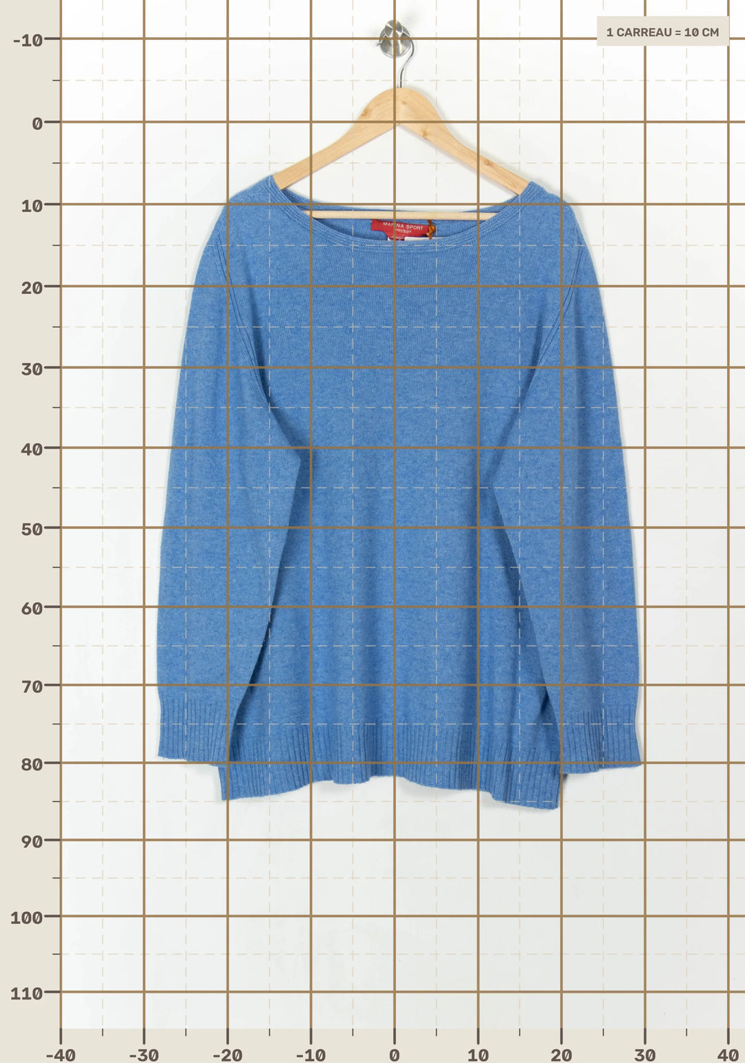 Pull Bleu - Taille XXL/44 de la marque Marina Rinaldi | PARAD121687 - Vendu par Paradigme - Image 4