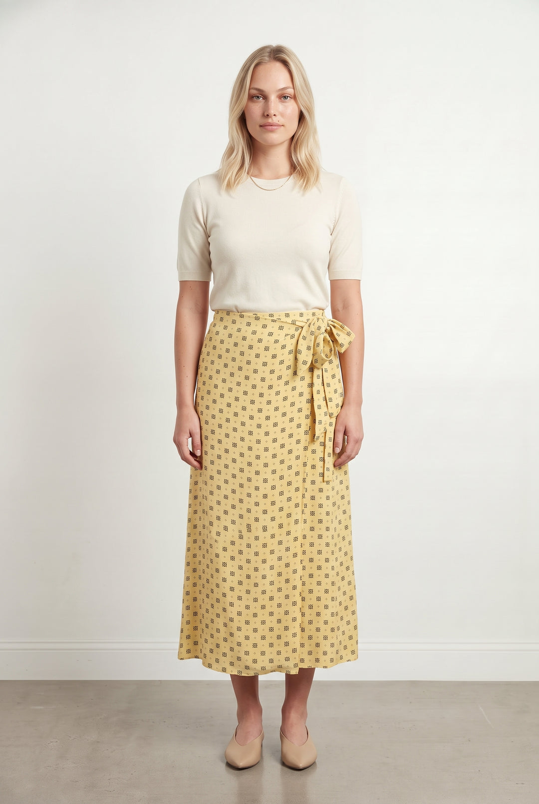 Jupe Portefeuille Jaune - Taille L/40 de la marque Claudie Pierlot | PARAD121691 - Vendu par Paradigme - Image 1