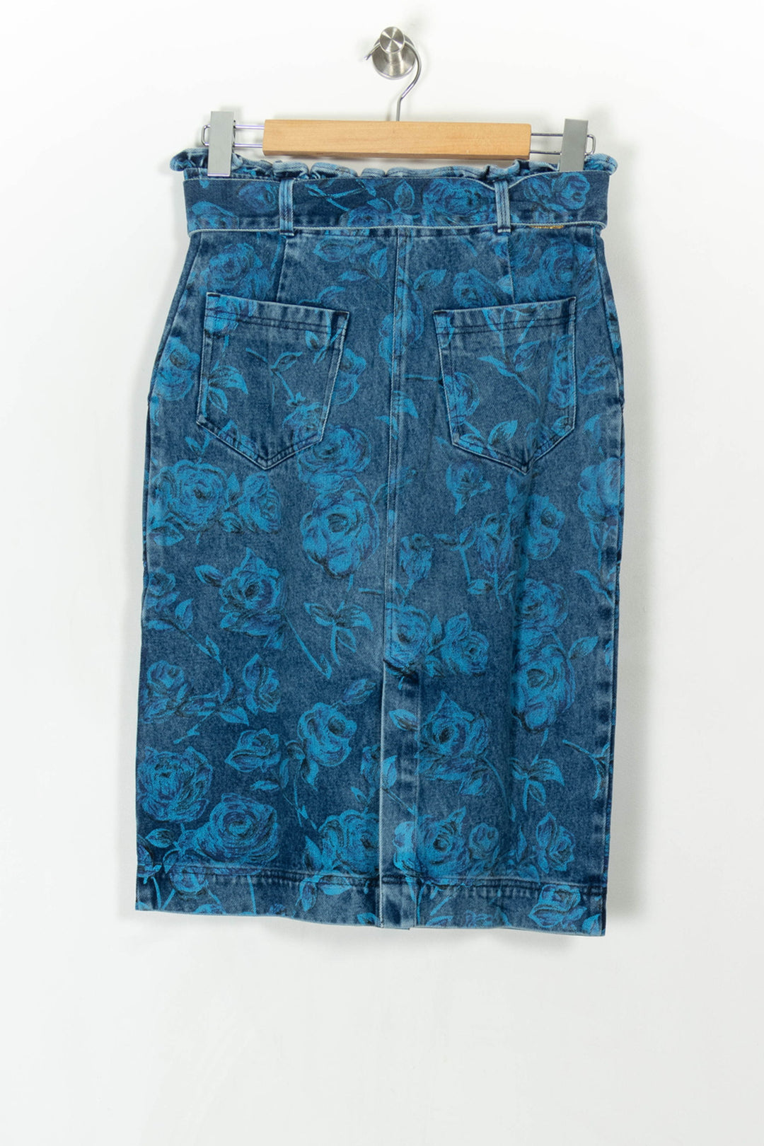 Jupe Crayon Bleue - Taille M/38 de la marque Manoush | PARAD121693 - Vendu par Paradigme - Image 5